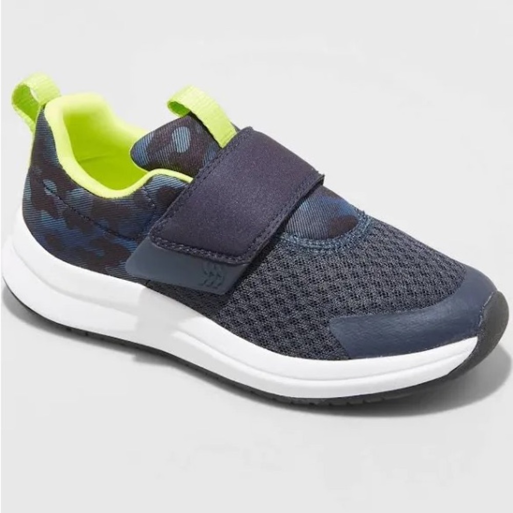All in Motion Kids' Spencer Apparel Sneakers, Navy Green Athletic Shoes 13 NWT